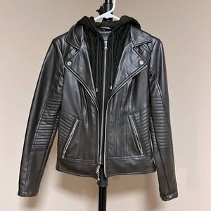 Guess Brown Faux Leather Jacket